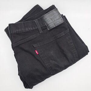 Levi's 505 Jeans Mens 40x30 Regular Fit Black Excellent Straight Leg Casual